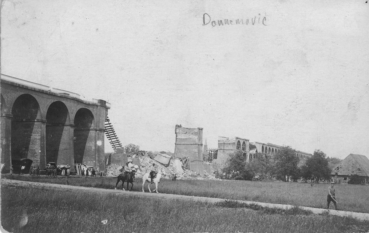 Dannemarie 1915 : Destruction du viaduc de la Largue