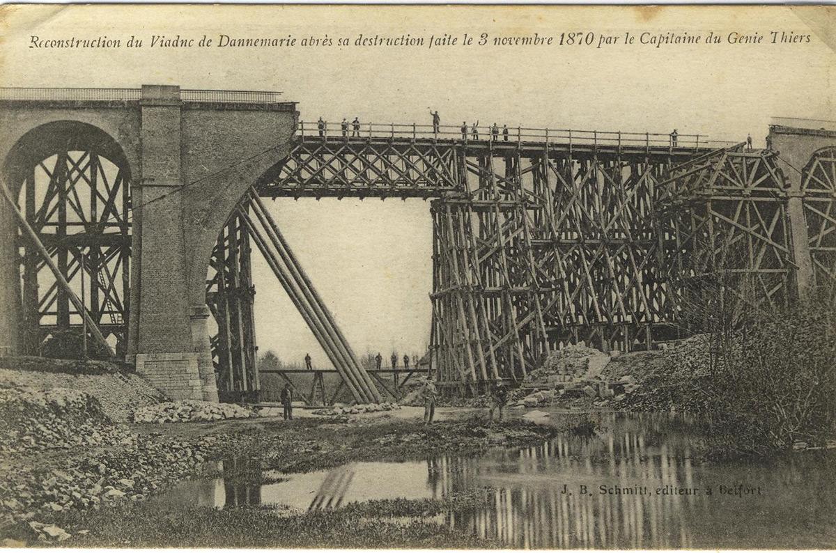 Dannemarie 1870 : Destruction du viaduc de la Largue