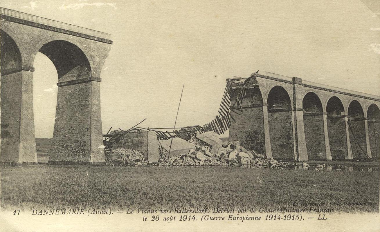 Dannemarie 1914 : Destruction d'un viaduc