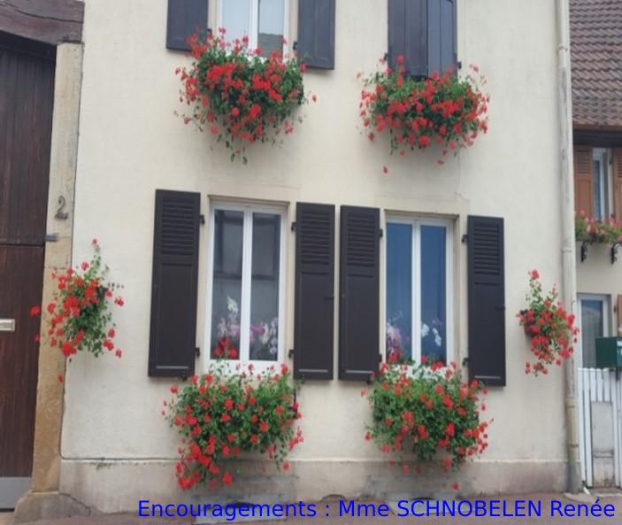 Encouragements Mme SCHNOEBELEN Renée